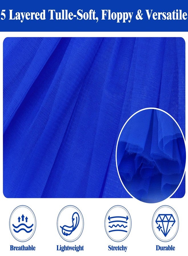 سارفيل تنانير توتو زرقاء بمقاسات كبيرة للنساء، تنانير توتو للنساء، تنانير تول زرقاء ملكية، تنانير هالوين للبالغين - Image 4